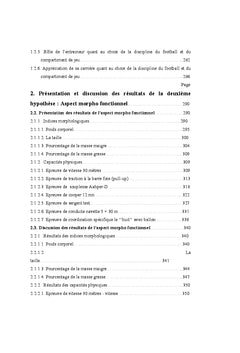 Facteurs déterminants le choix de la discipline du football