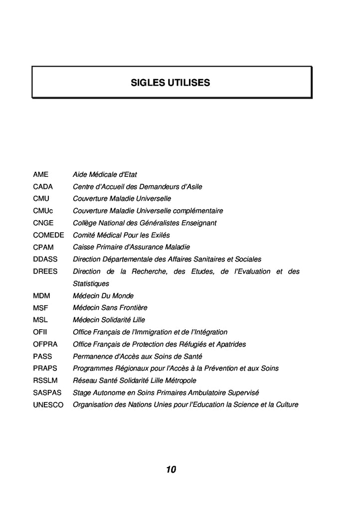 Prise en charge des migrants en médecine générale