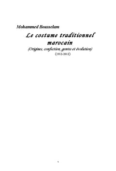 Le Costume traditionnel marocain