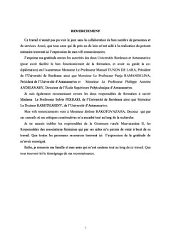 Analyse des impacts de la rehabilitation du pont Betsiboka