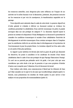 Cohabitation conservation- developpement dans une aire protegee cat.V