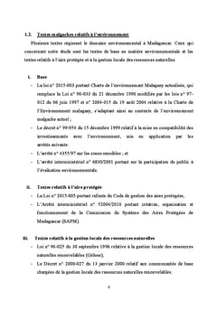 Cohabitation conservation- developpement dans une aire protegee cat.V
