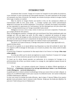 Optimisation structurale d'un barrage hydroelectrique