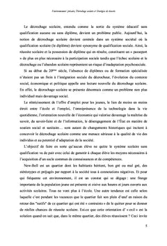 Decrochage scolaire - Strategies de reussite en environnement precaire