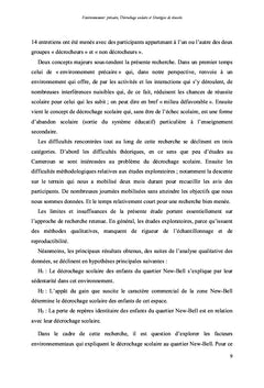 Decrochage scolaire - Strategies de reussite en environnement precaire