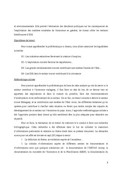 Contribution des investissements miniers dans l'economie Malagasy