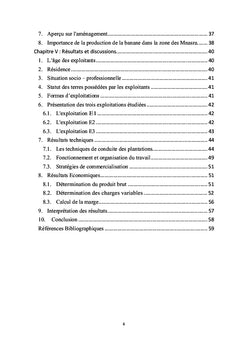 Etude technico economique d'exploitations bananieres au Gharb/Maroc