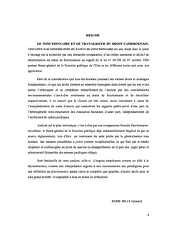 Le fonctionnaire et le travailleur en droit camerounais