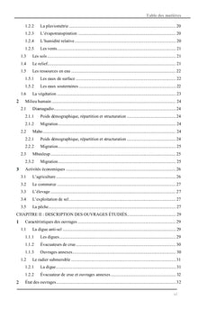 Analyse - diagnostic d'ouvrages hydrauliques réalisés sur le Baobolong