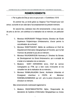 Contribution du SIG A la creation d'un Plan d'Urbanisme Directeur