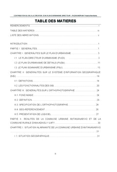 Contribution du SIG A la creation d'un Plan d'Urbanisme Directeur