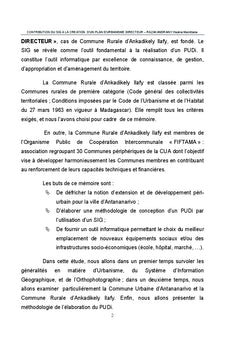 Contribution du SIG A la creation d'un Plan d'Urbanisme Directeur