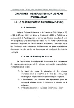 Contribution du SIG A la creation d'un Plan d'Urbanisme Directeur