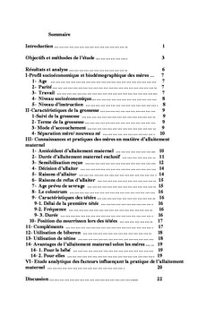 L'allaitement maternel et ses pratiques