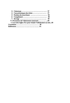 L'allaitement maternel et ses pratiques
