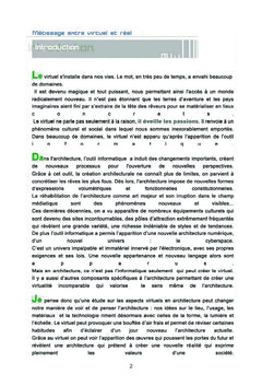 Métissage entre réel et virtuel en architecture