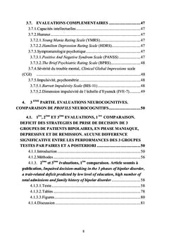 Neurocognition de l'impulsivité et des stratégies de prise de décision