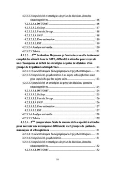Neurocognition de l'impulsivité et des stratégies de prise de décision