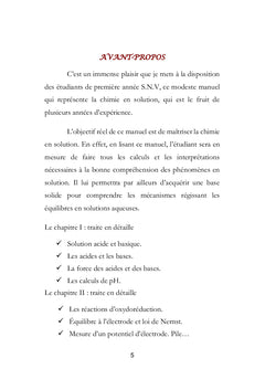 Mini manuel de chimie en solution