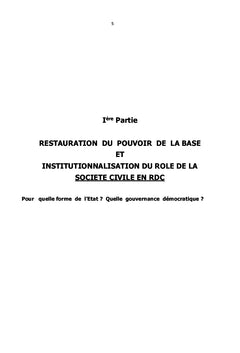 Démocratie communautaire comme alternative africaine, pacte social en RD Congo