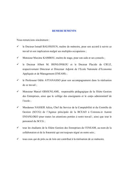 Processus d'élaboration des documents comptables à la BCEAO