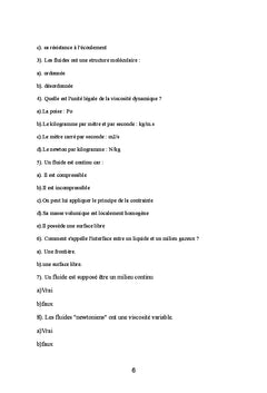 Exercices d'entrainement en Mecanique des Fluides