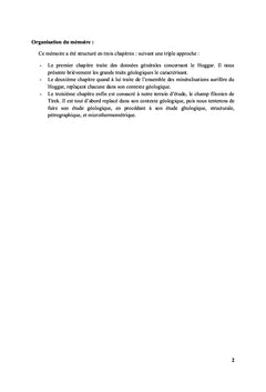Etude geologique et mineralogique du gisement aurifere de Tirek: Hoggar