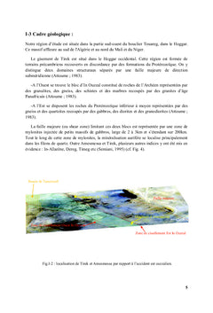 Etude geologique et mineralogique du gisement aurifere de Tirek: Hoggar
