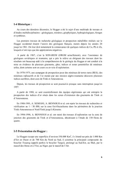 Etude geologique et mineralogique du gisement aurifere de Tirek: Hoggar