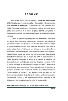 Application des RFID aux systèmes de télépéage et voies rapides