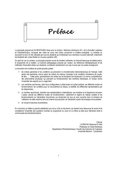 Notes de cours "Conversion d'energie et machines AC" avec exercices