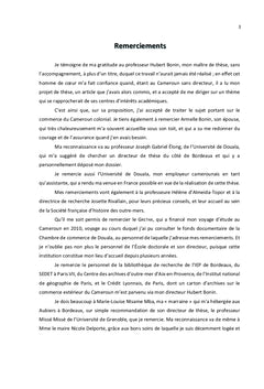 Le commerce extérieur du Cameroun de 1930 à 1980