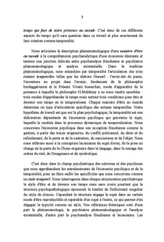 Les styles temporels pathologiques.