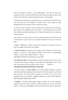 La peur, la prise de risque et les conduites à risques