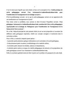 Guide de sortie pedagogique axe Antananarivo-Ambatofinadrahana-Isalo