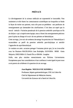 Variation paradoxale de la pression arterielle en fin de dialyse