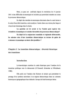 Transition politique vers la democratie et croissance economique