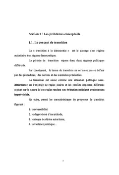 Transition politique vers la democratie et croissance economique