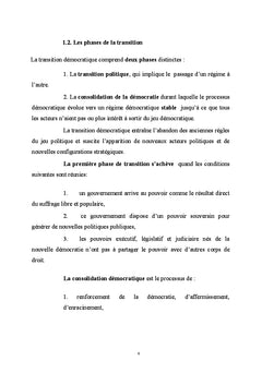 Transition politique vers la democratie et croissance economique