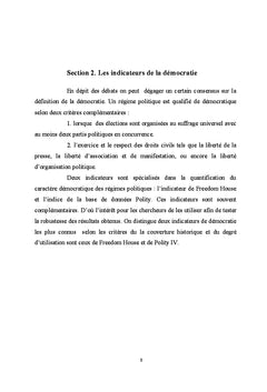 Transition politique vers la democratie et croissance economique