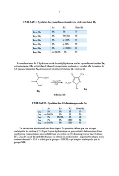 Contribution A la Synthèse des heterocycles A cinq et six chaînons