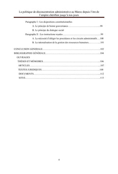 La politique de déconcentration administrative au Maroc