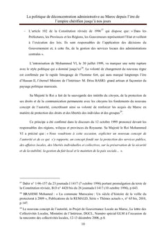 La politique de déconcentration administrative au Maroc