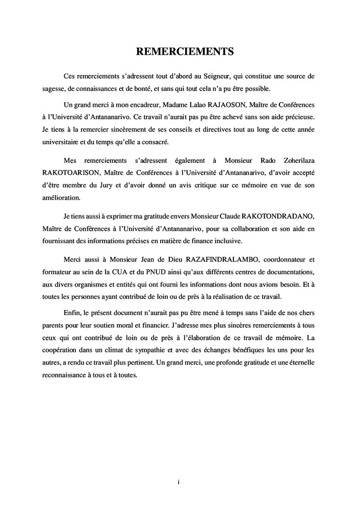 Inclusion financiere et secteur informel