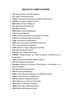 Inclusion financiere et secteur informel