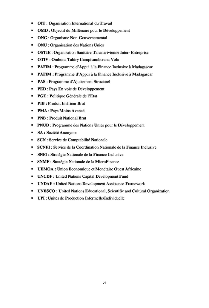 Inclusion financiere et secteur informel