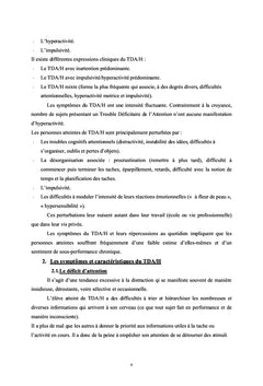 Trouble déficitaires d'attention avec ou sans hyperactivité