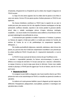 Trouble déficitaires d'attention avec ou sans hyperactivité