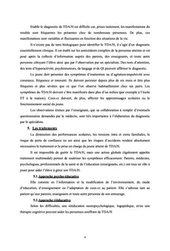 Trouble déficitaires d'attention avec ou sans hyperactivité