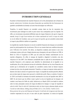 Marches obligataires, gestion des risques de liquidite et de credit